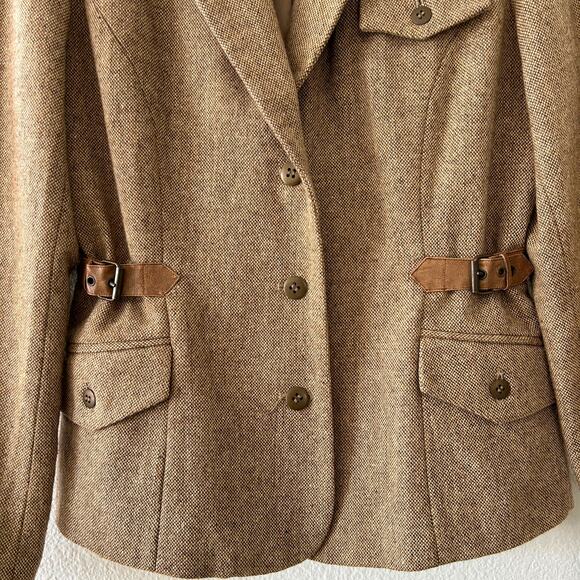 Brown Tweed Equestrian RL Style Jacket by Together Women's Size 10 Vintage - Picture 3 of 10